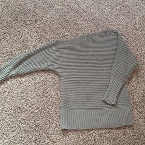 Off the shoulder olive green sweater size medium